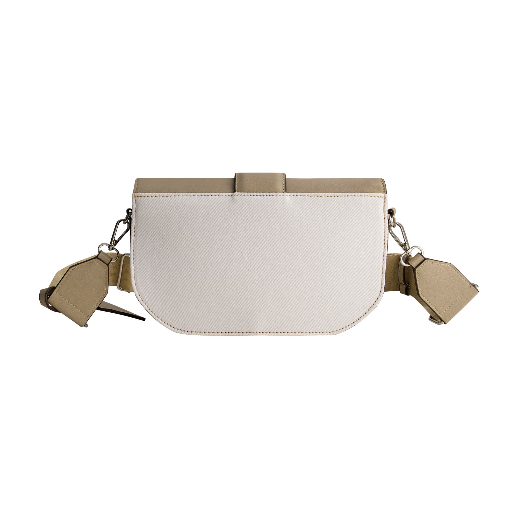 True Religion Denim Saddle Bag with Oversized Horseshoe Logo, Alternate, color, Taupe