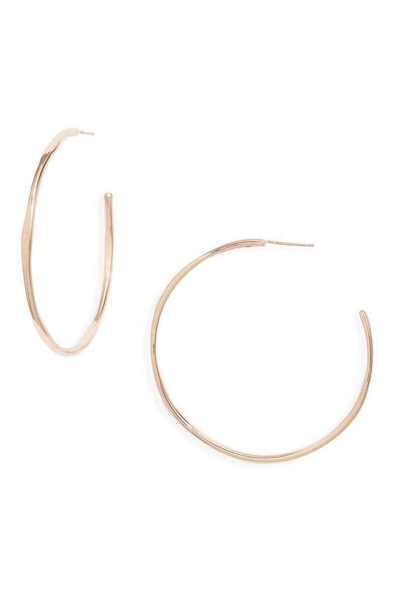 Medium Loom Hoop Earrings, Main, color, GOLD FILL
