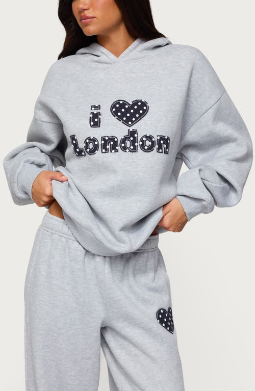 Edikted I Heart London Hoodie In Gray
