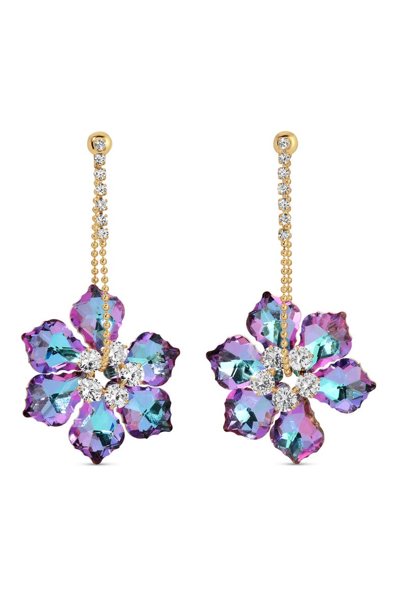 Jia Crystal Statement Drop Earrings, Main, color, GOLD