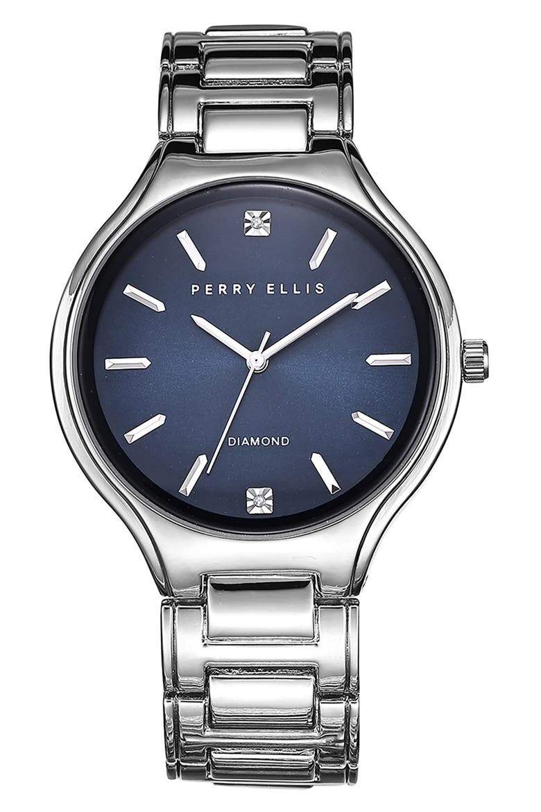 Ultrathin Diamond Bracelet Watch, 42mm, Main, color, SILVER