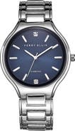 Perry Ellis Ultrathin Diamond Bracelet Watch, 42mm
