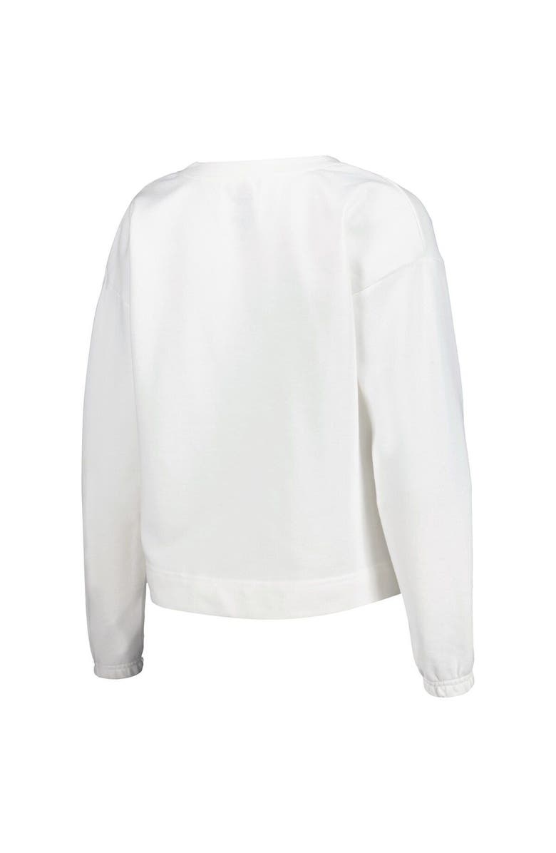 CONCEPTS SPORT Women's Concepts Sport White Los Angeles Lakers Sunray Notch Neck Long Sleeve T-Shirt, Alternate, color, White