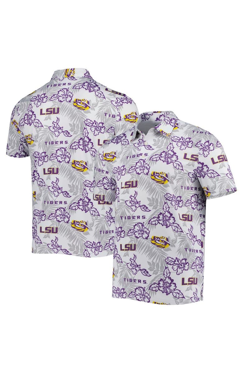 Reyn Spooner Men's Reyn Spooner White LSU Tigers Performance Polo, Main, color,