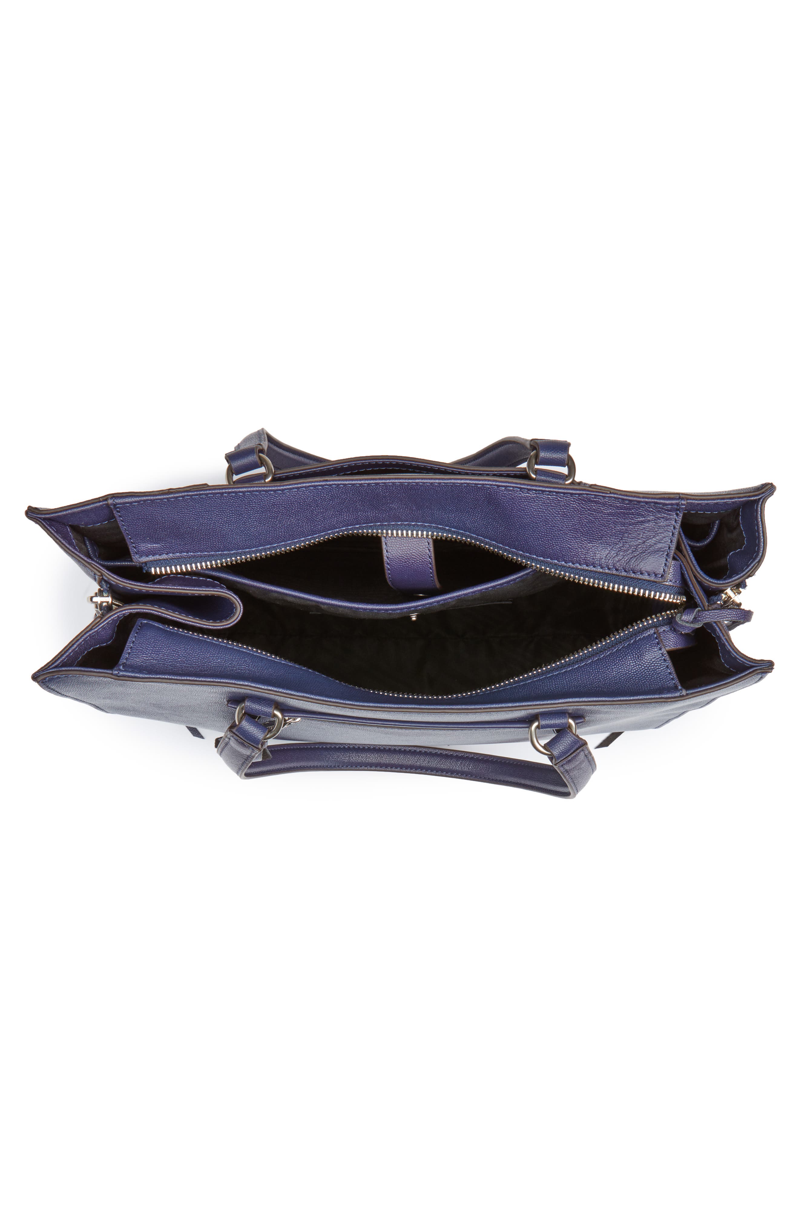 Always On Regan Leather Tote, Alternate, color, TRUE NAVY