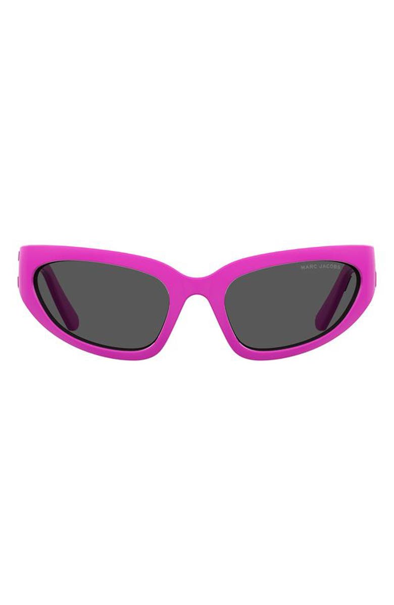 Marc Jacobs 61mm Gradient Cat Eye Sunglasses, Main, color, Fuchsia Black/ Grey