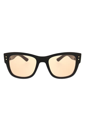 Roxy Midsize 52mm Square Sunglasses In Black/olive