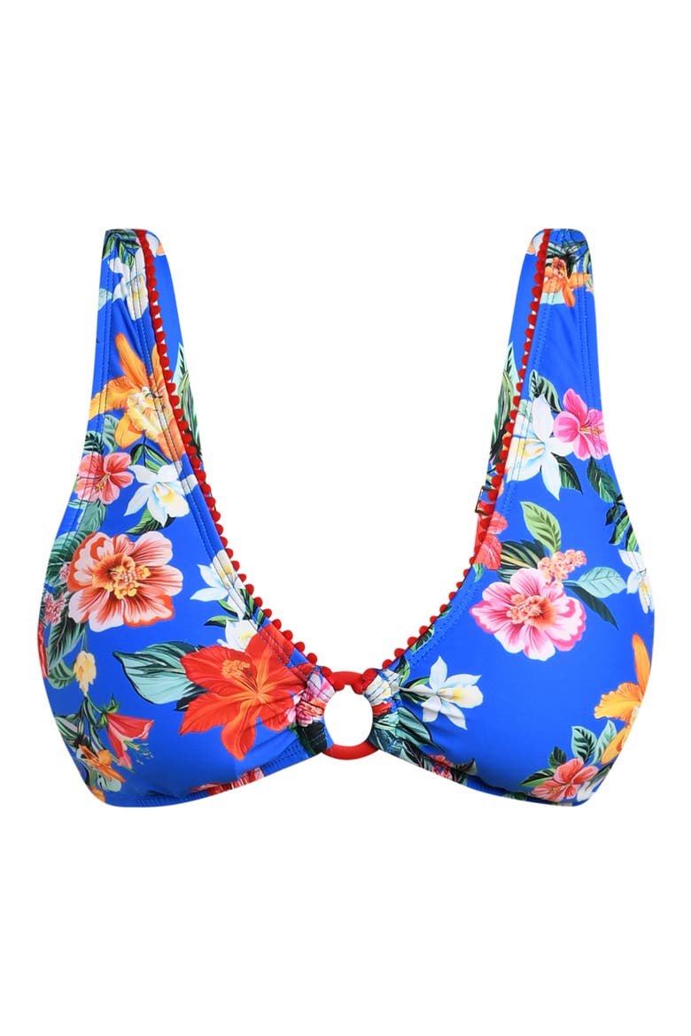 Modern O-Ring Bikini Top, Alternate, color, BLUE MULTI