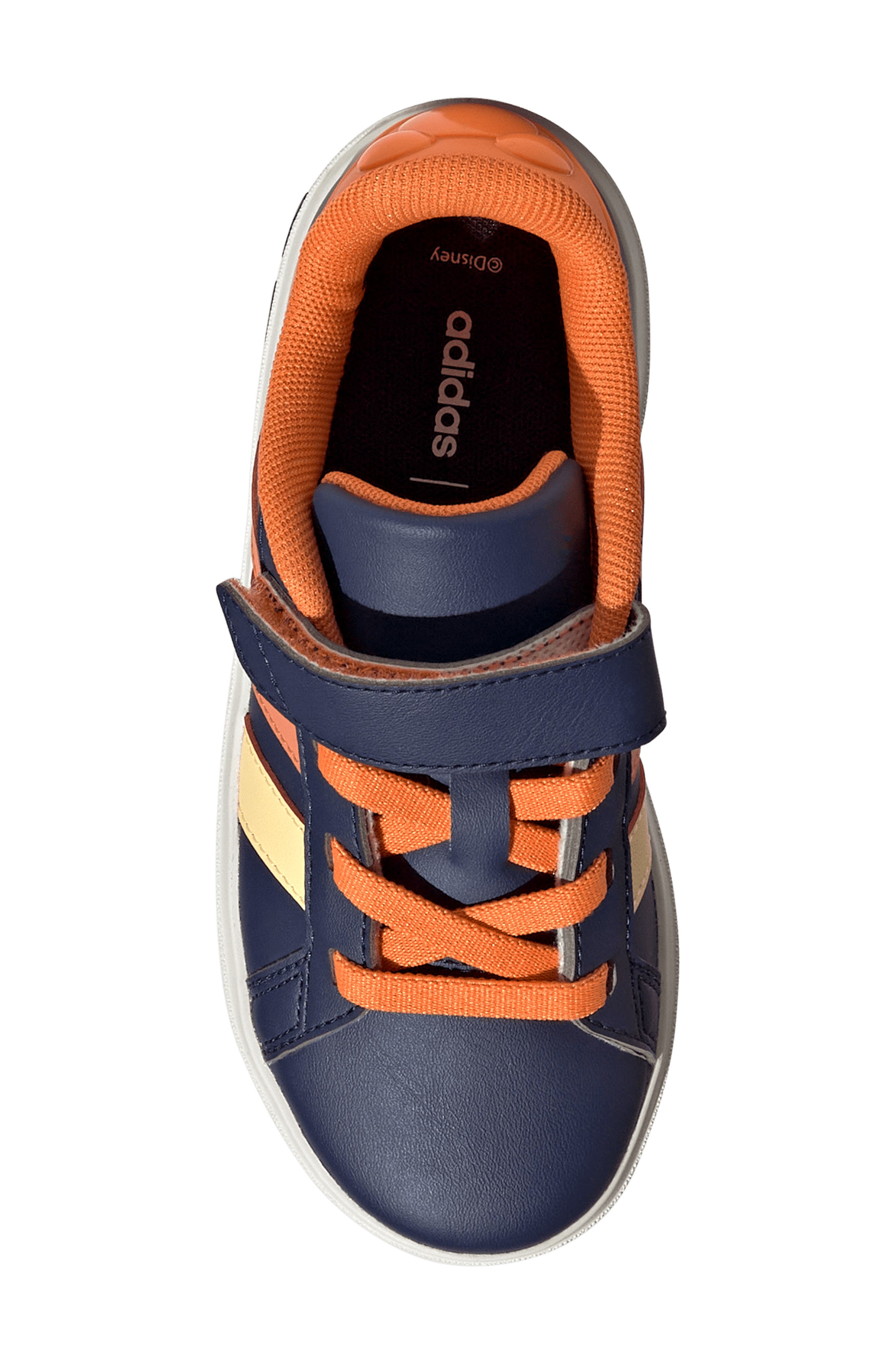 adidas x Marvel Kids' Grand Court Sneaker, Alternate, color, Dark Blue/ Tangerine/ Orange