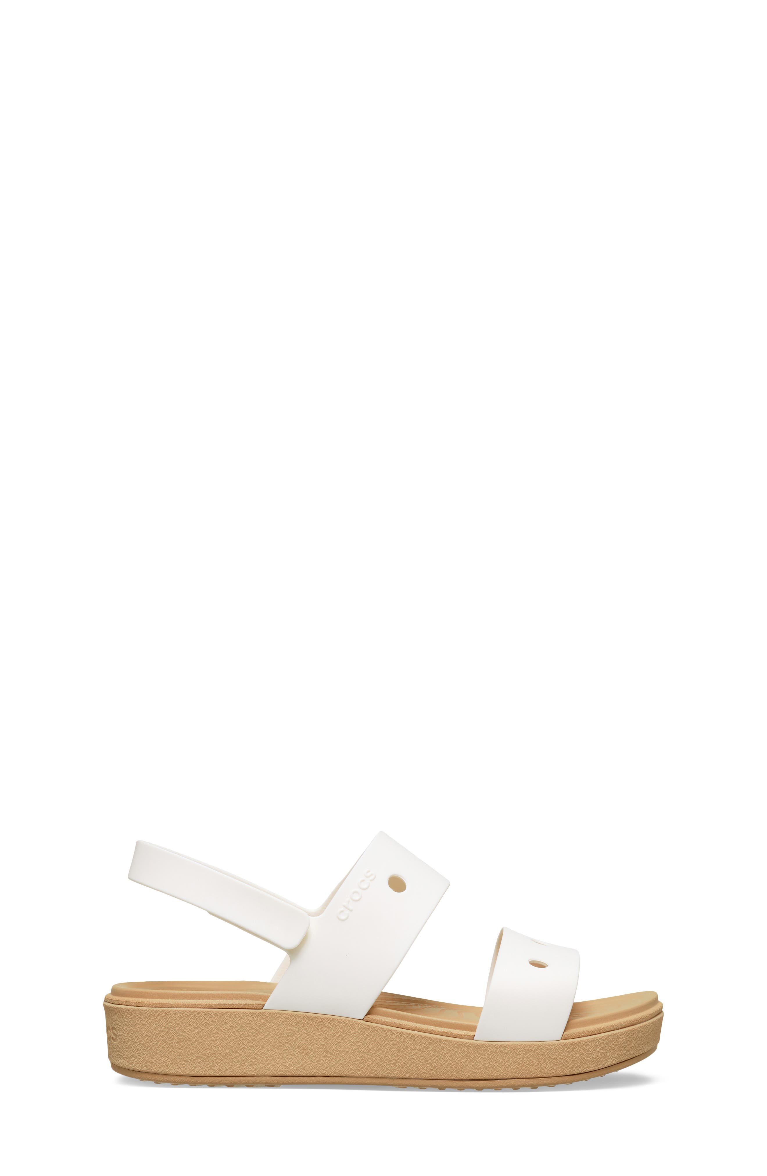 CROCS Kids' Brooklyn Slingback Sandal, Alternate, color, Chalk/ Cashew