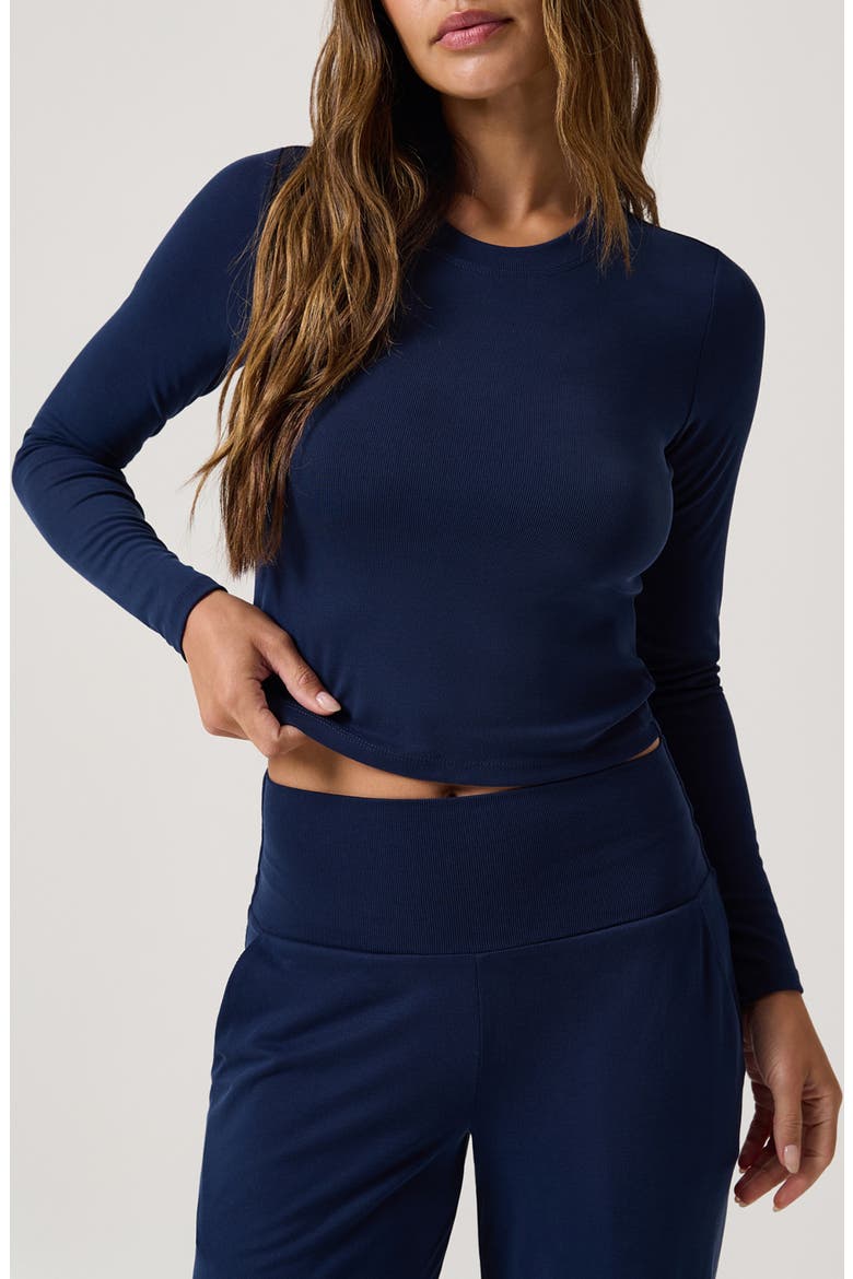 Ellison Cotton Long Sleeve Top, Main, color, INDIGO