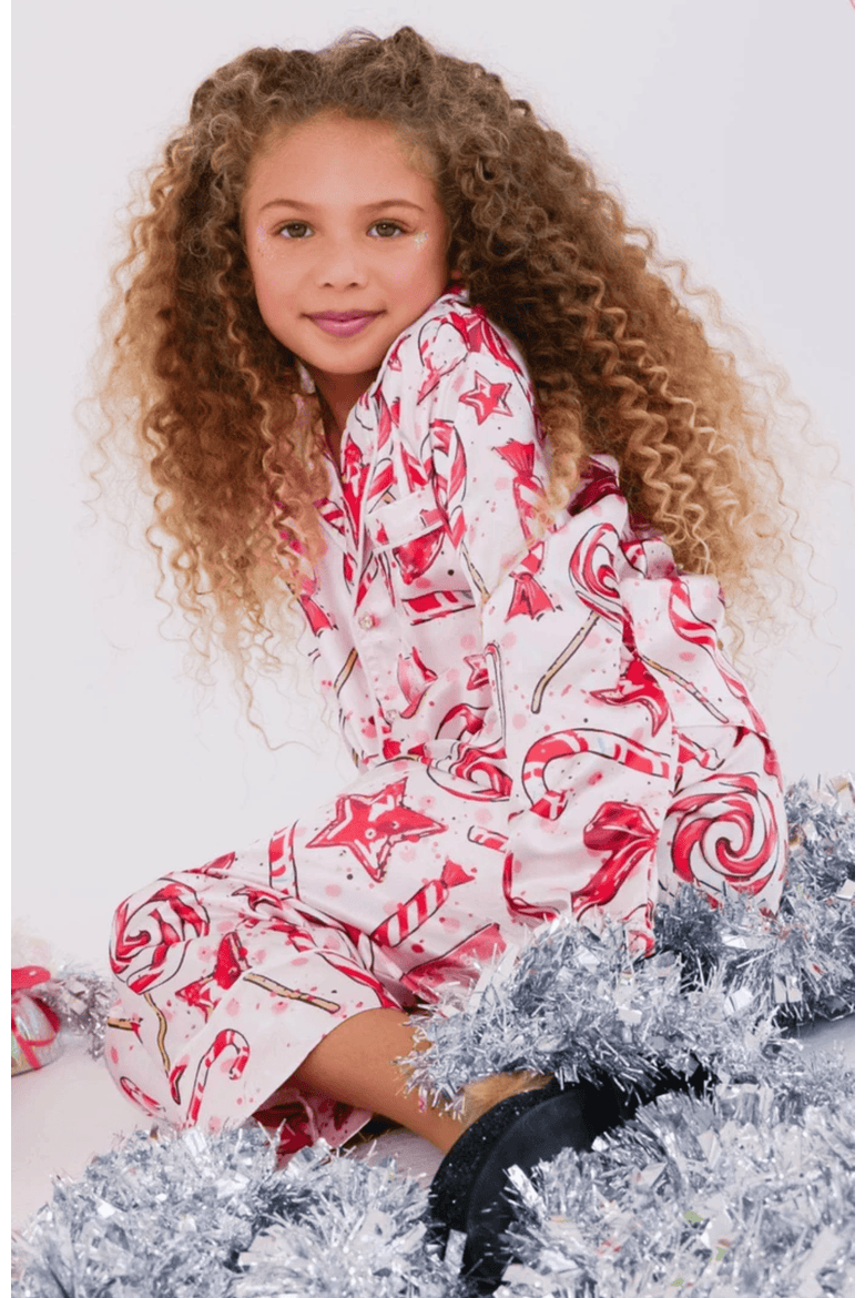 Sweet Winter Silky Set, Alternate, color, Red