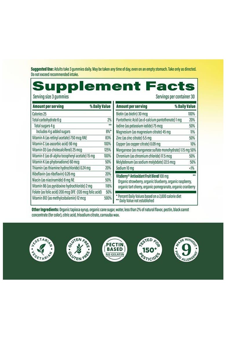 Whole Body Multivitamin Gummies for Men with Methylated B12, 90 Strawberry Gummies, Alternate, color, None