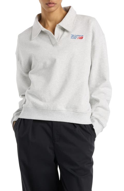 Oversize French Terry Polo Sweatshirt