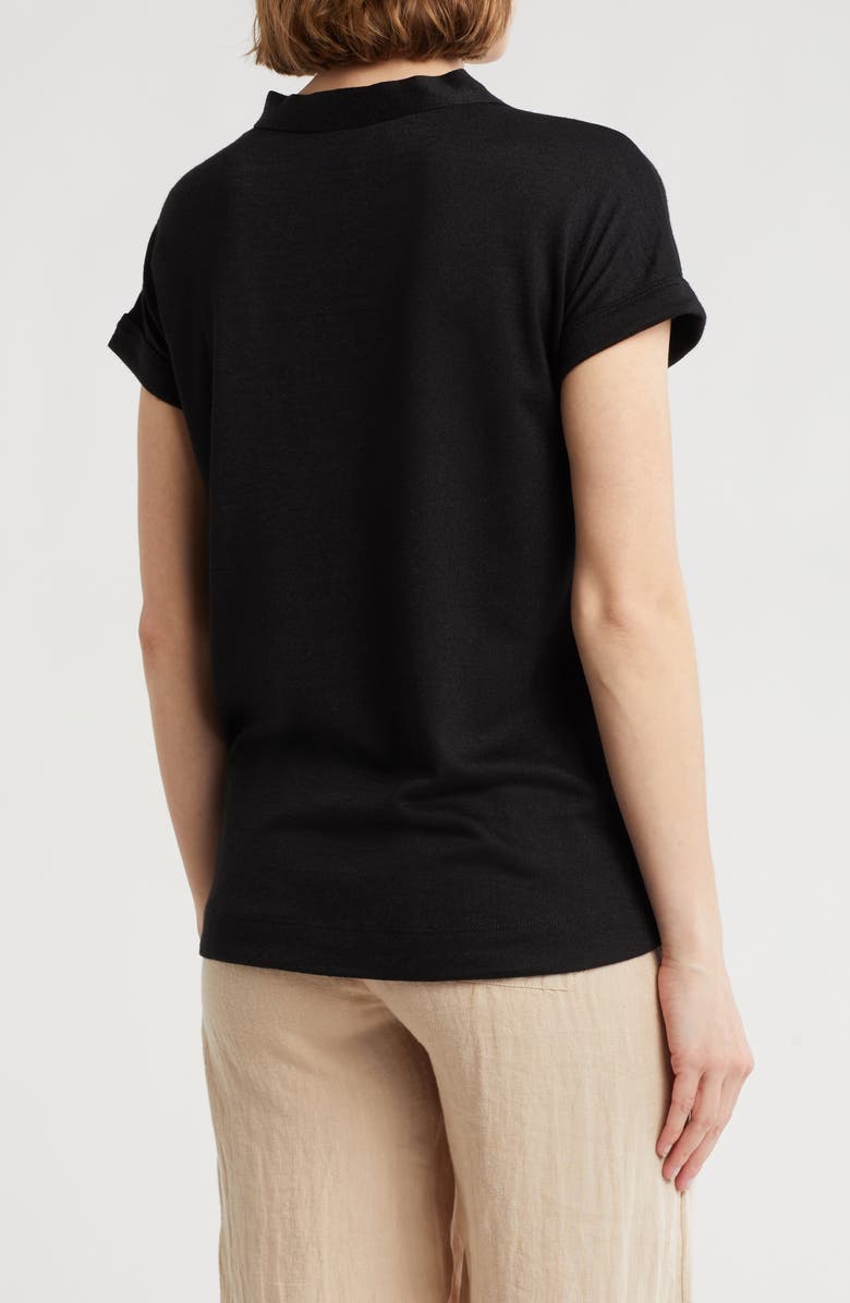 Bobeau Short Sleeve Button-Up Top, Alternate, color,