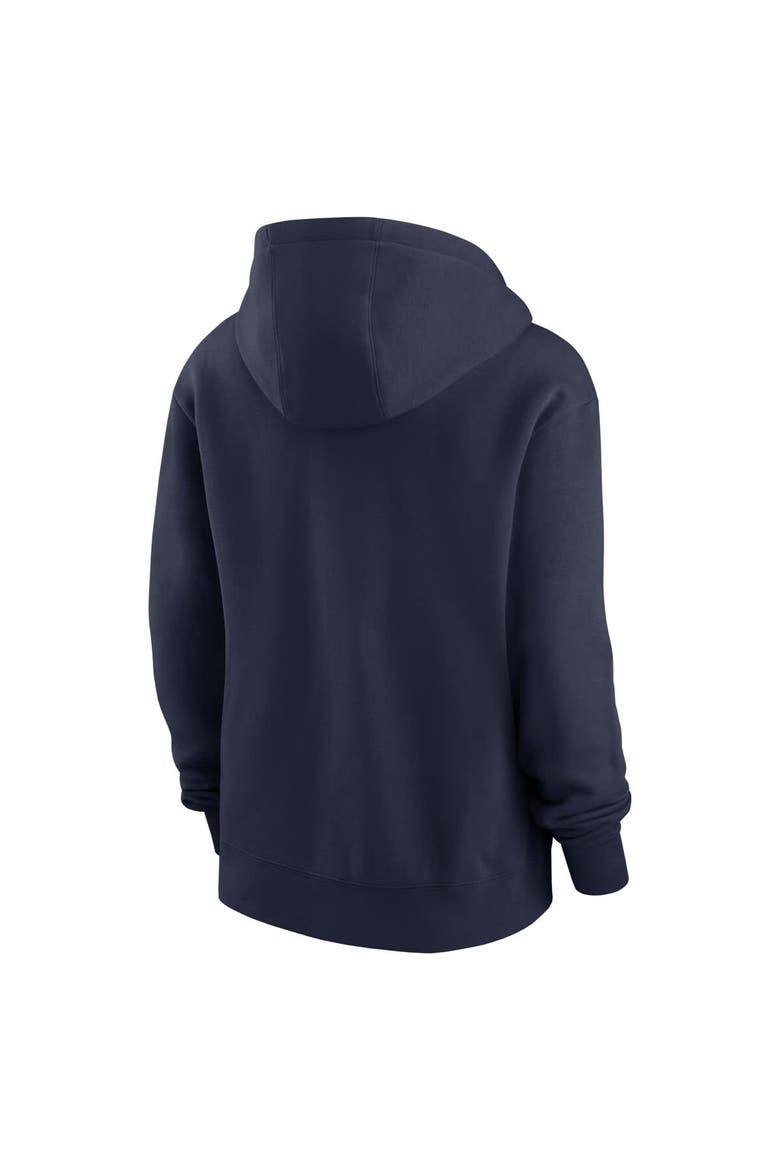 Women's Nike  Navy Auburn Tigers Wordmark Club Fleece Pullover Hoodie, Alternate, color, Navy