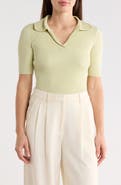 T Tahari Elbow Length Sleeve Polo