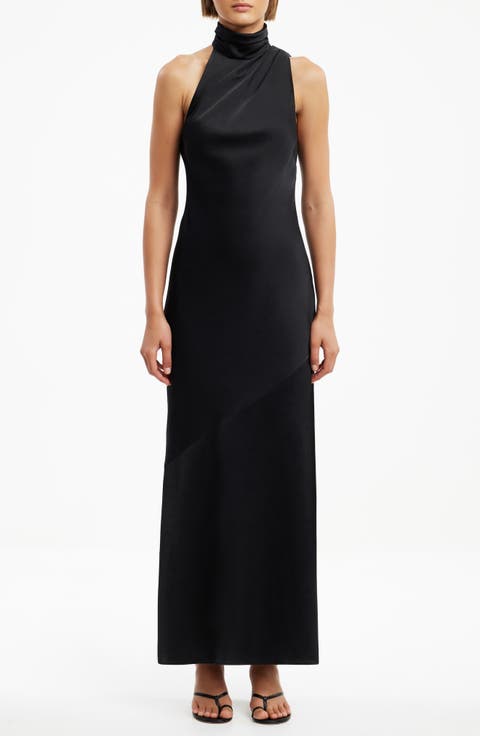 Nadia One-Shoulder Satin Cocktail Dress