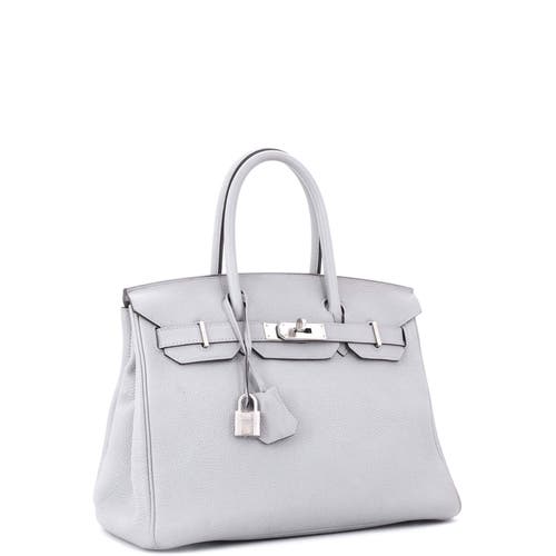 Pre-owned Hermes Hermes Birkin Handbag Grey Togo With Palladium Hardware 30 In Blue