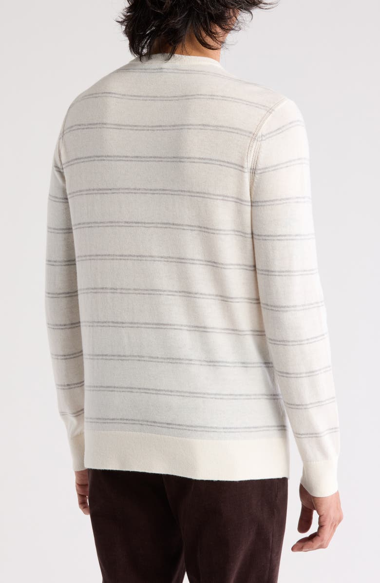 Theory Riland Harman Merino Wool Blend Pullover, Alternate, color, Ivory/ Light Grey