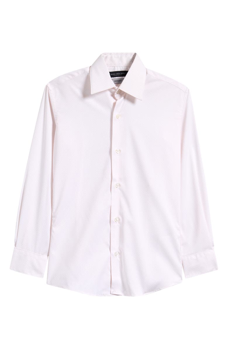 Andrew Marc Kids' Stretch Dress Shirt, Main, color, Pink/ White