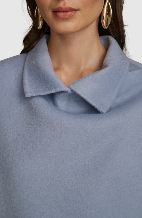 Donna Karan New York Wool Blend Cape Wrap In Glacial Bl