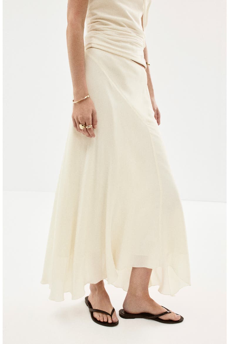 Asymmetric Midi Skirt, Alternate, color, OFF WHITE