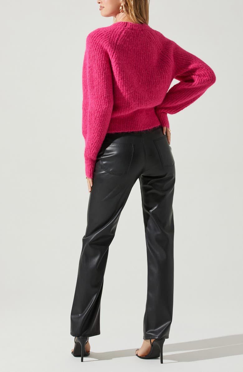 ASTR the Label Kris Cutout Sweater, Alternate, color, Pink