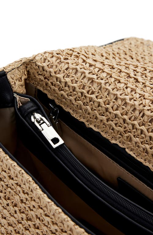 Desigual Mini Straw Backpack In Dark Beige