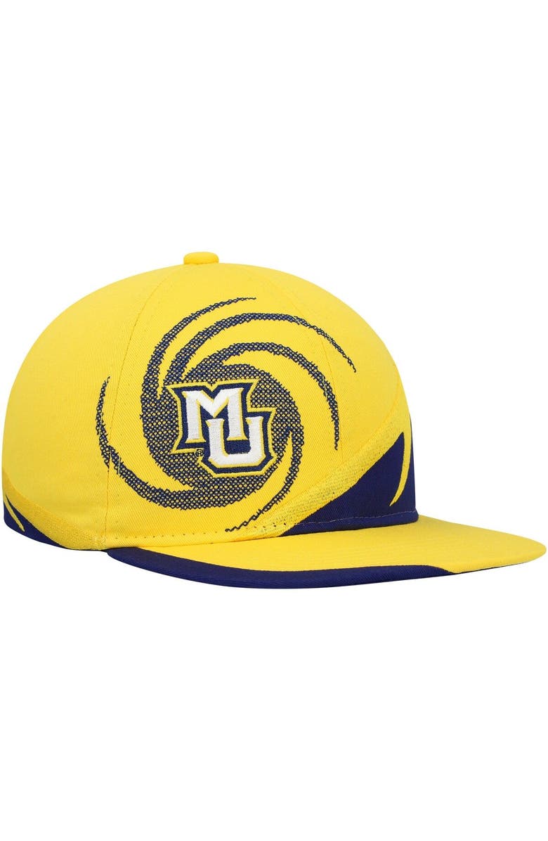 Mitchell & Ness Youth Mitchell & Ness Gold/Blue Marquette Golden Eagles Spiral Snapback Hat, Main, color, Gold
