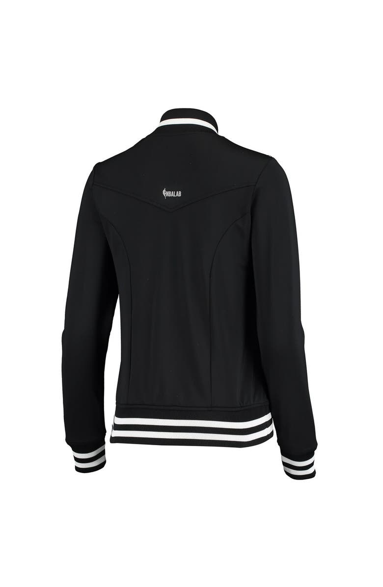 QORE Women's Qore Black Brooklyn Nets Nostalgic Full-Snap Tracksuit Jacket, Alternate, color, 