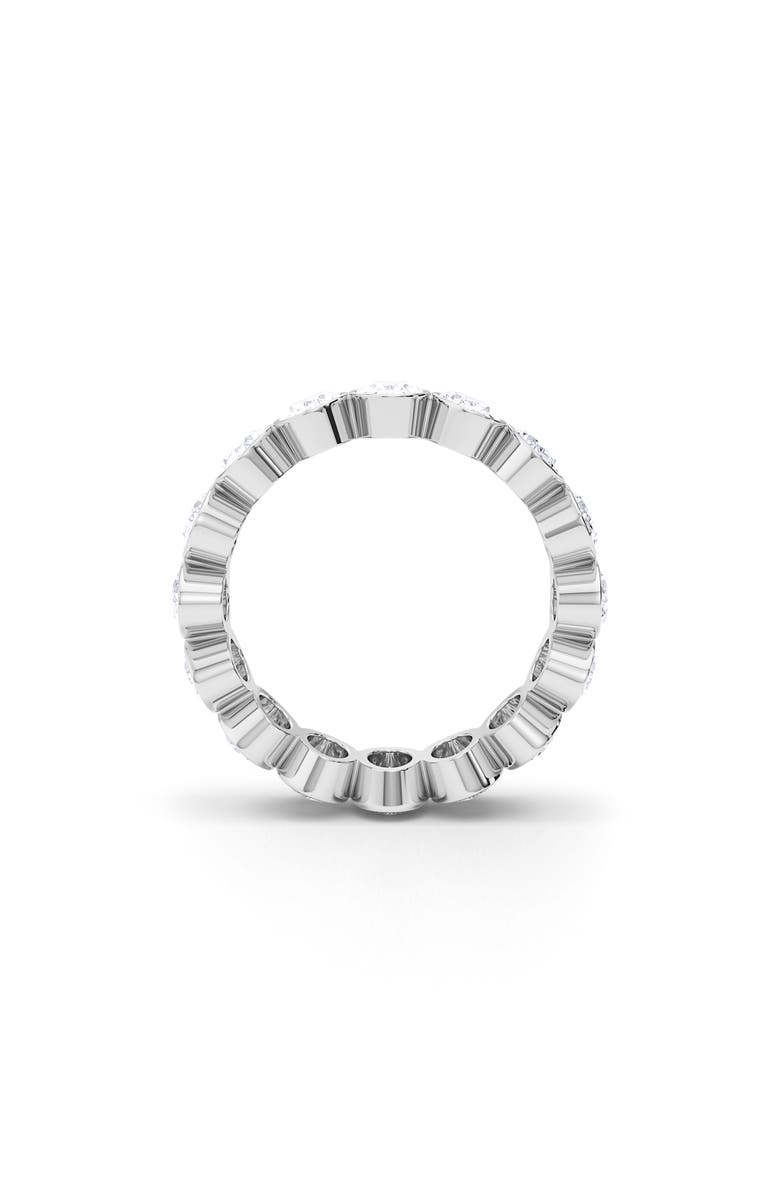 HauteCarat Oval Cut Lab Created Diamond Eternity Ring, Alternate, color, White Gold