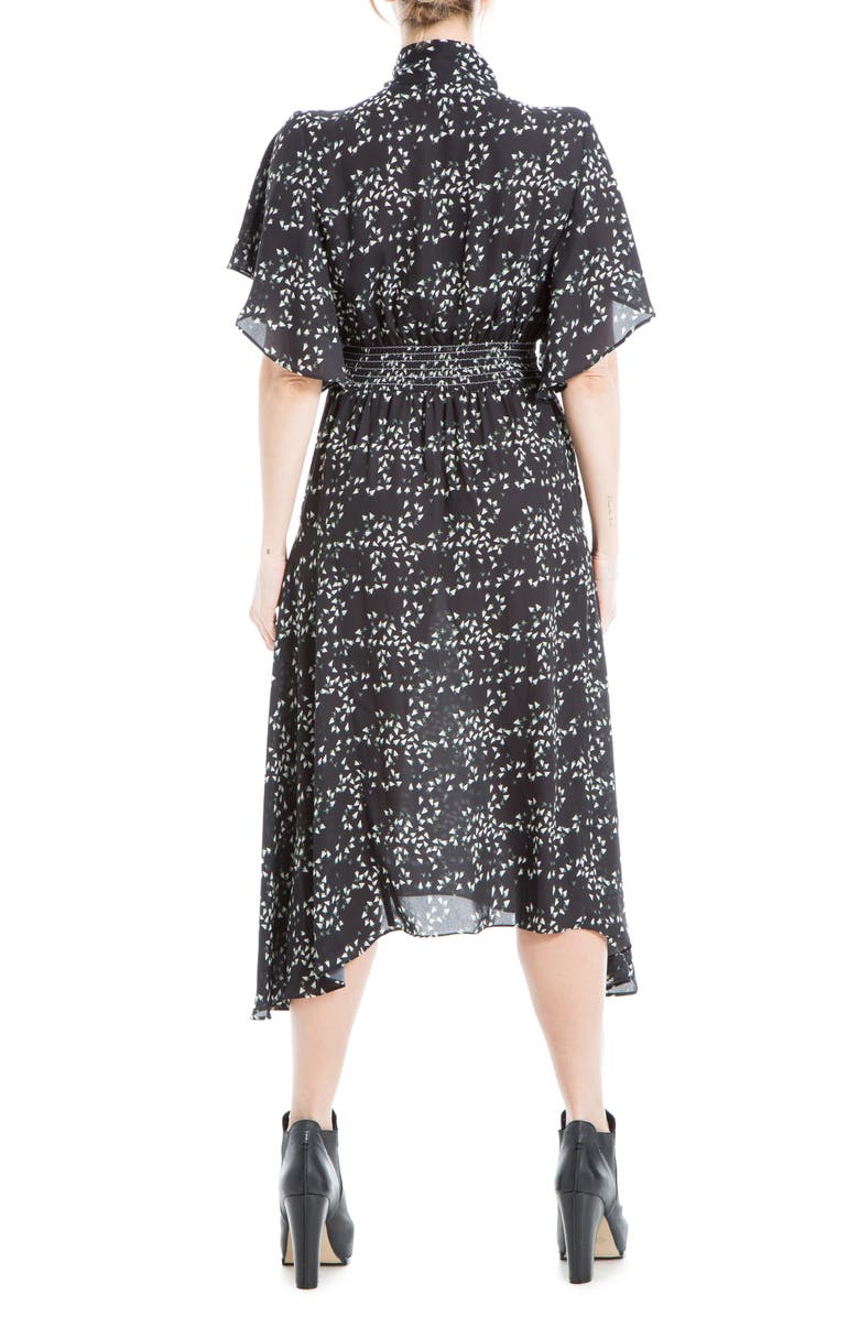 MAX STUDIO Tie Neck Flutter-Sleeve Dress, Alternate, color, 