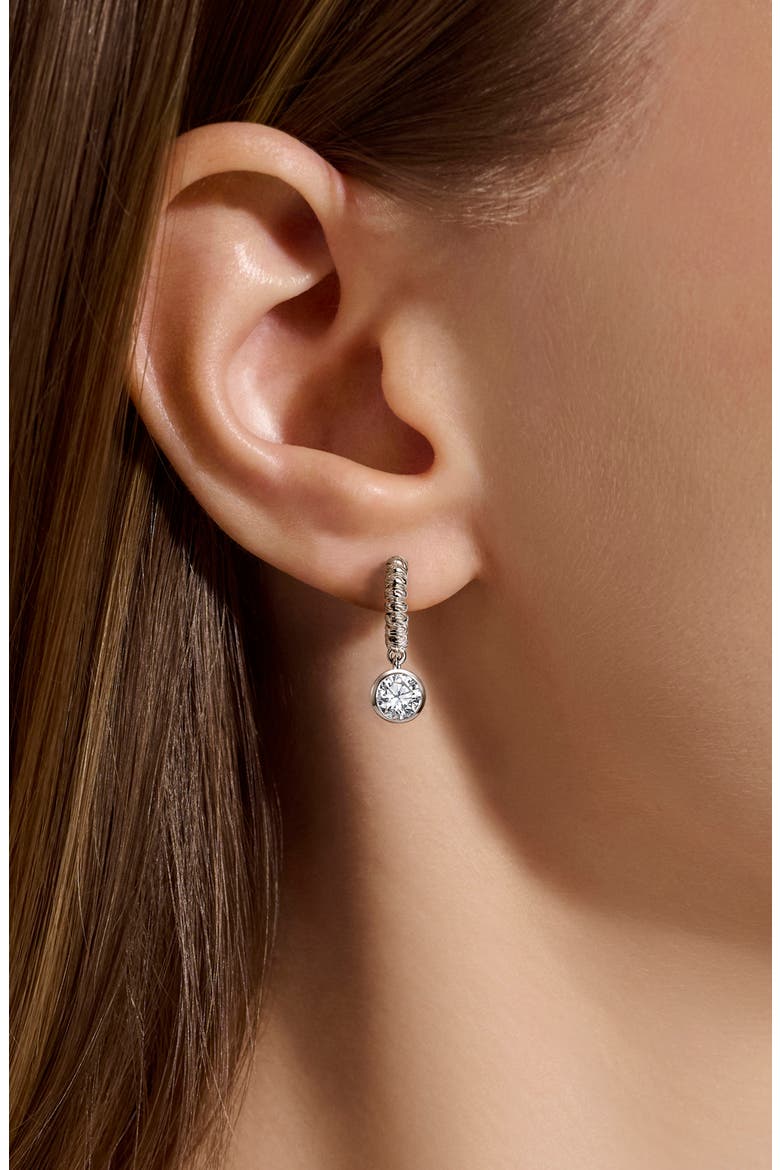 JH Lovestruck Diamond Hoop Earrings, Alternate, color, SILVER