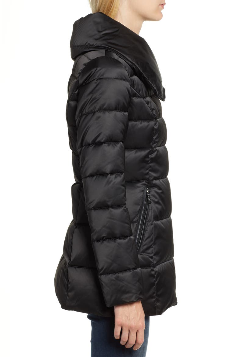 Blair Moto Style Puffer Jacket, Alternate, color, BLACK