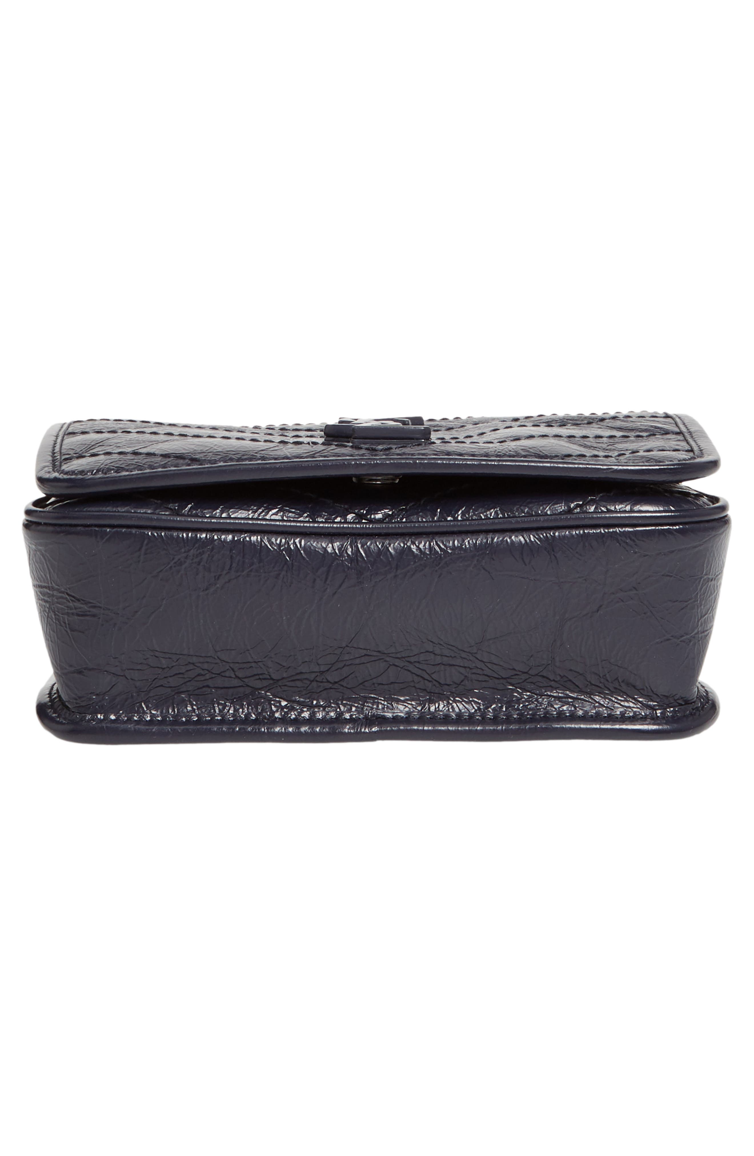 Niki Leather Crossbody Bag, Alternate, color, MARINE