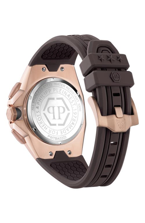 Philipp Plein Octagon Chronograph Silicone Strap Watch, 44mm