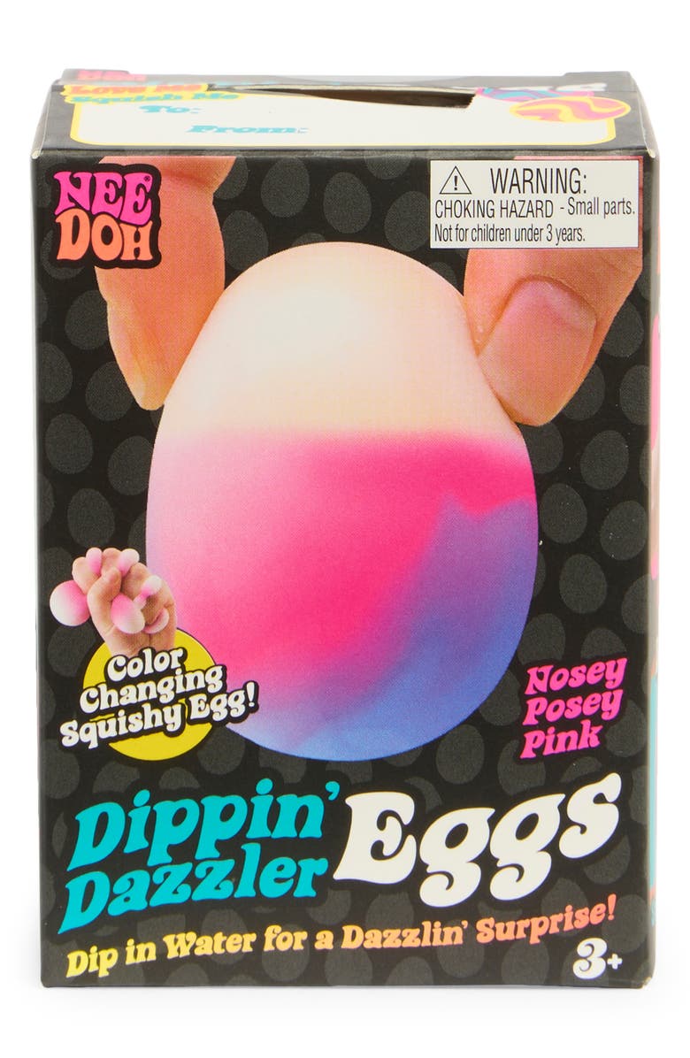 Schylling NeeDoh Dippin' Dazzler Egg Color-Changing Sensory Toy, Main, color, 