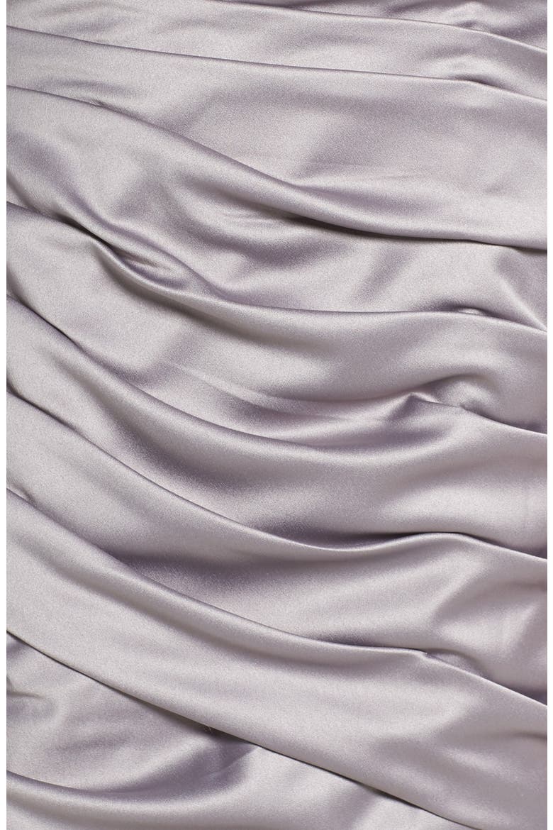 Embellished Lace & Satin Trumpet Gown, Alternate, color, SILVER