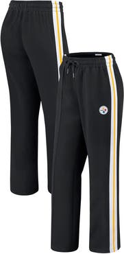 WEAR by Erin Andrews Women's WEAR by Erin Andrews Black Pittsburgh Steelers Color-Block Straight Leg Pants
