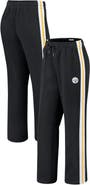 WEAR by Erin Andrews Women's WEAR by Erin Andrews Black Pittsburgh Steelers Color-Block Straight Leg Pants