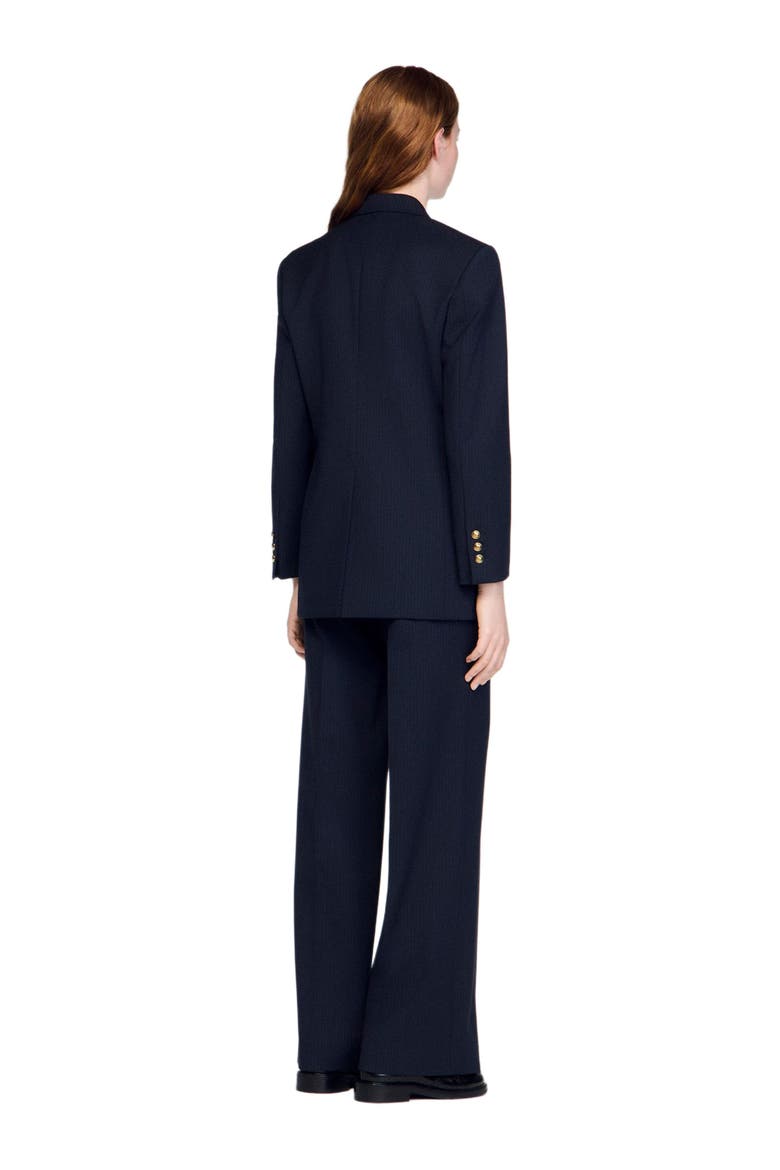 Pinstripe jacket, Alternate, color, Navy blue