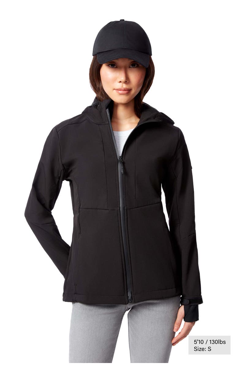 Alpine North Mackenzie - Women's Fleece Lined Softshell Windbreaker, Alternate, color, Black