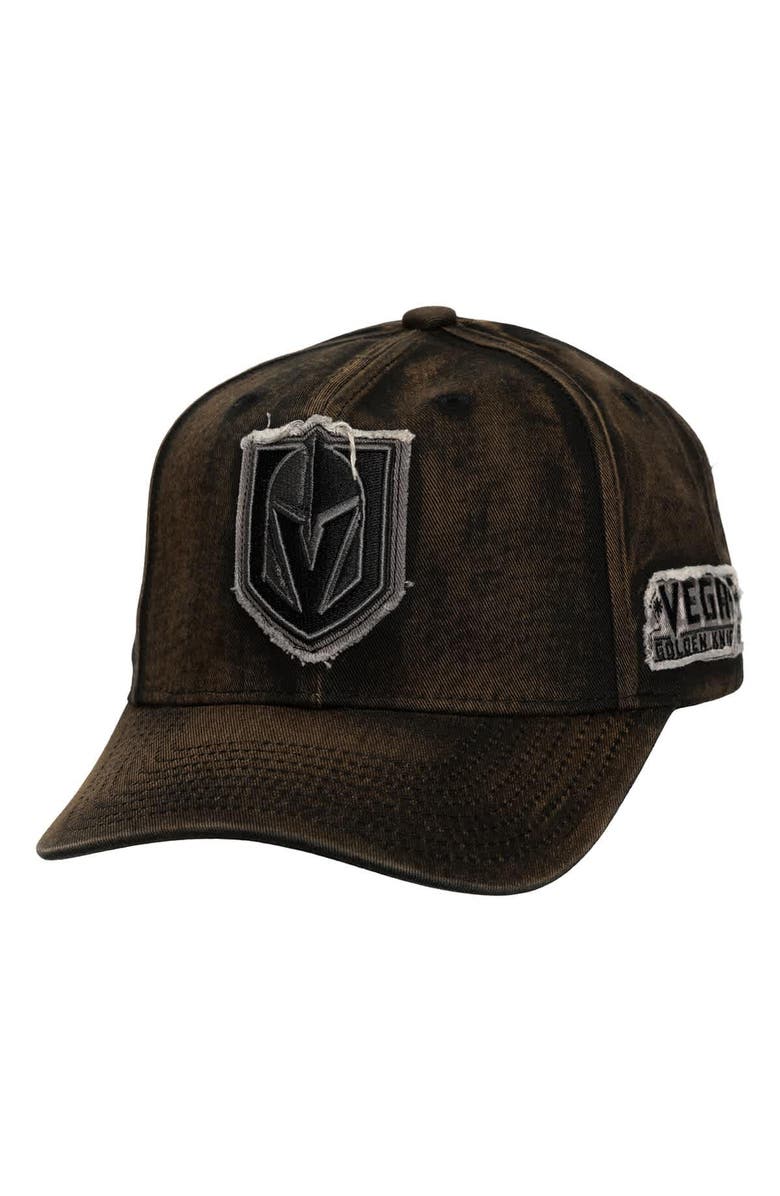 Mitchell & Ness Men's Mitchell & Ness Black Vegas Golden Knights Downtown Snow Wash Pro-Crown Adjustable Hat, Main, color, Black