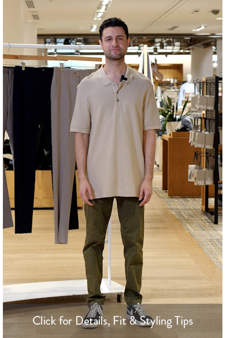 Perry Geo Textured Cotton Polo video