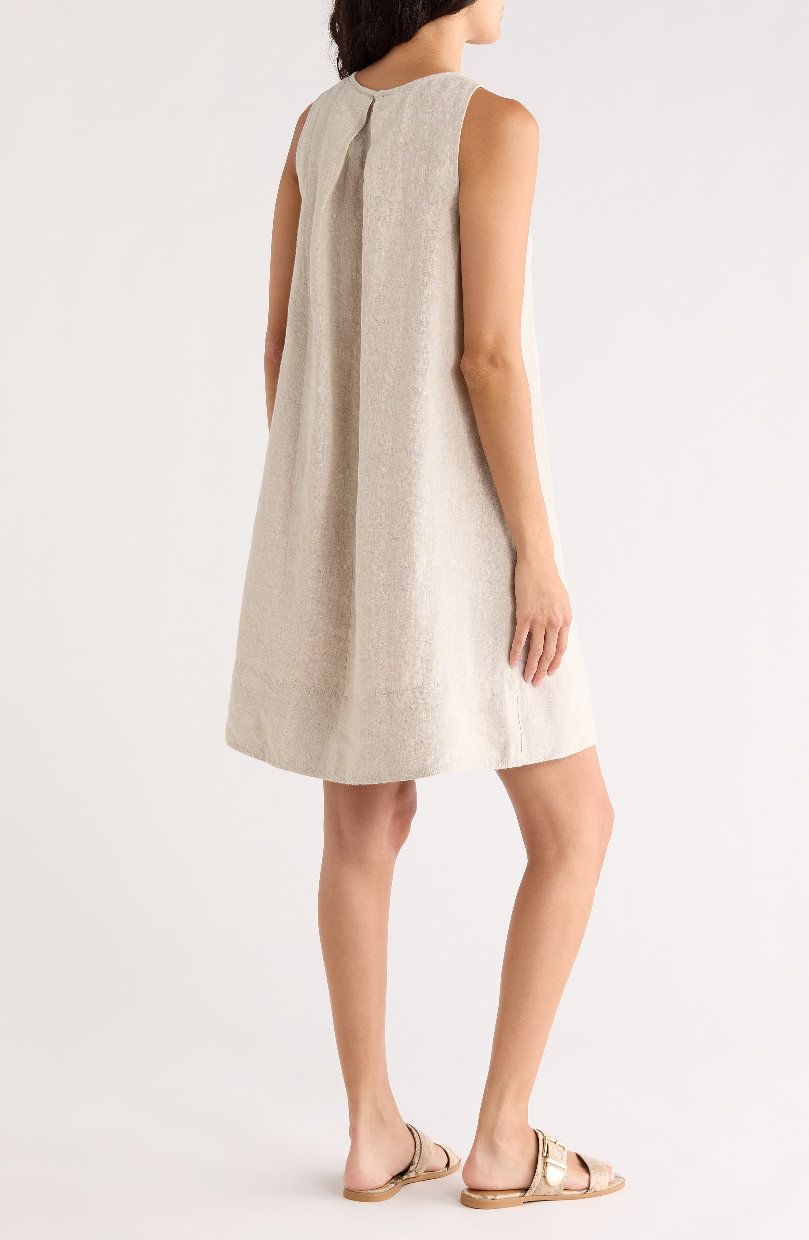 Linen Shift Minidress - image 2