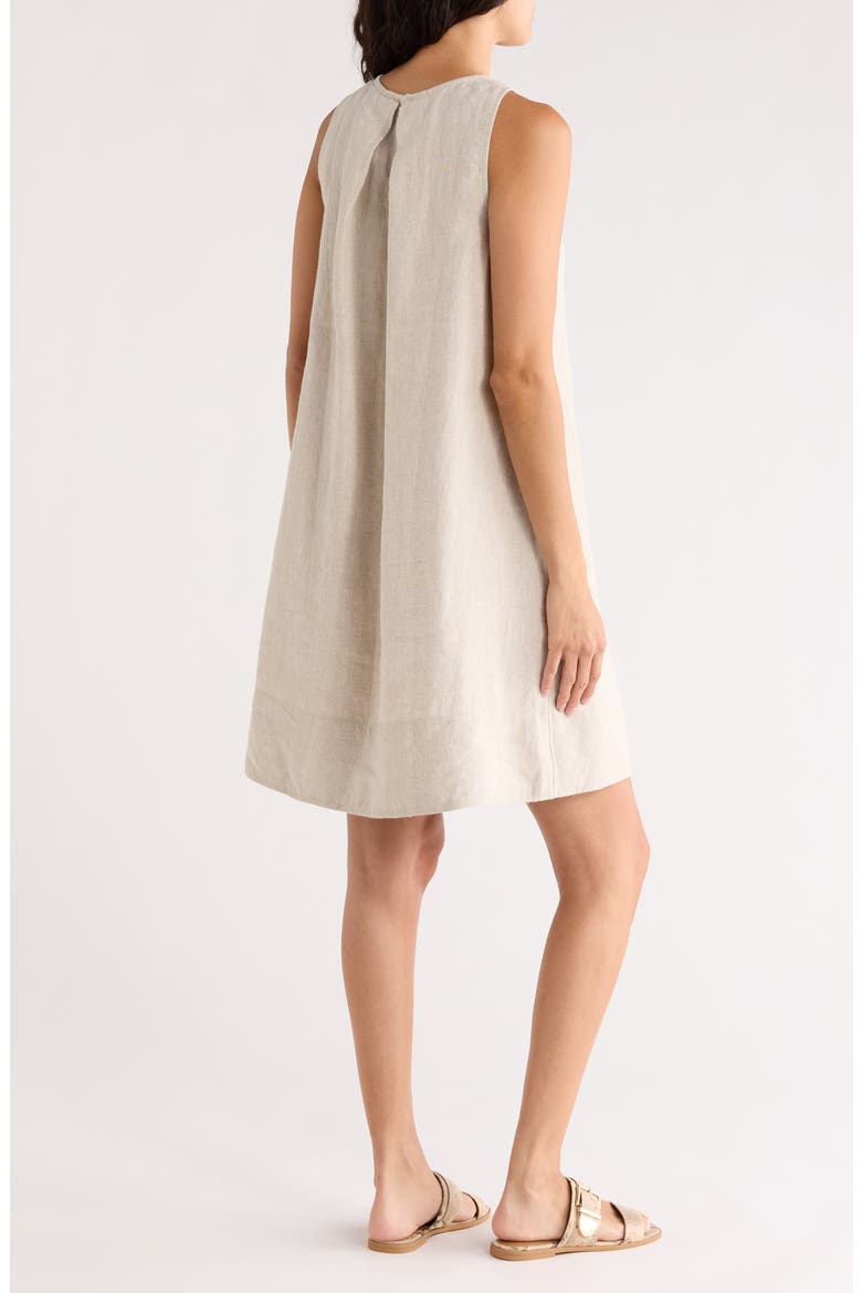 Linen Shift Minidress, Alternate, color, OAT