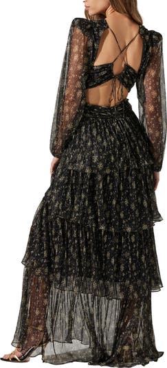 Anora Long Sleeve Tiered Maxi Dress