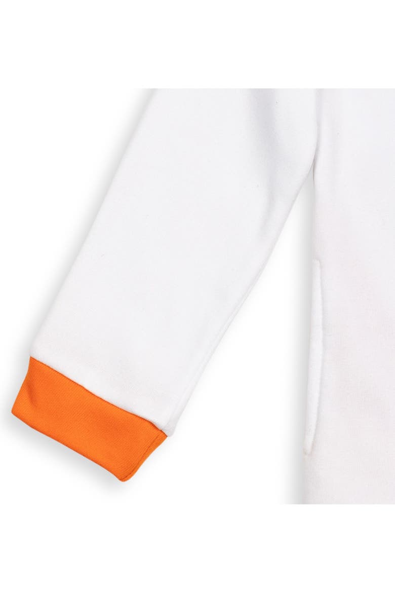 Fleece Pullover Hoodie, Alternate, color, White Orange BB8