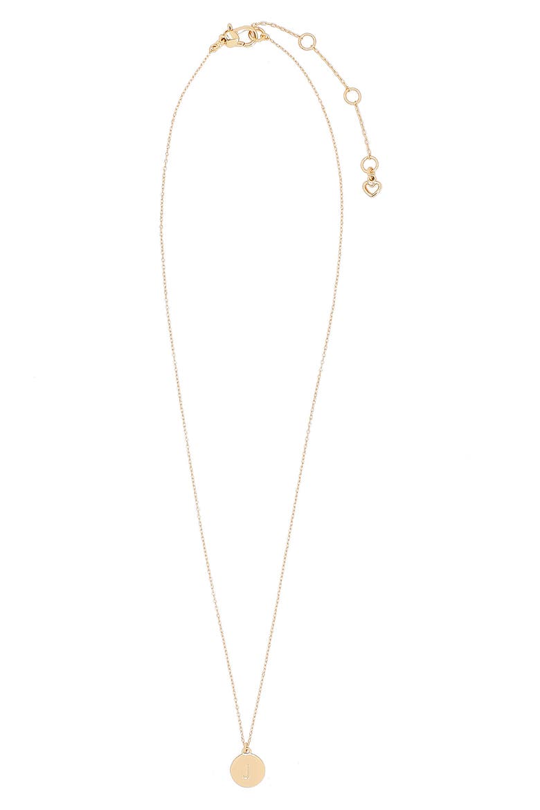 mini initial pendant necklace, Main, color, GOLD - J